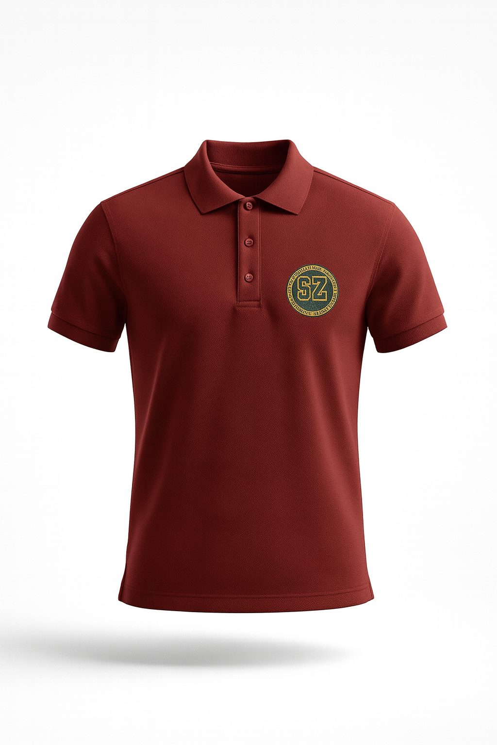 Men's Brick Red Polo T-Shirt with Embroidered Logo
