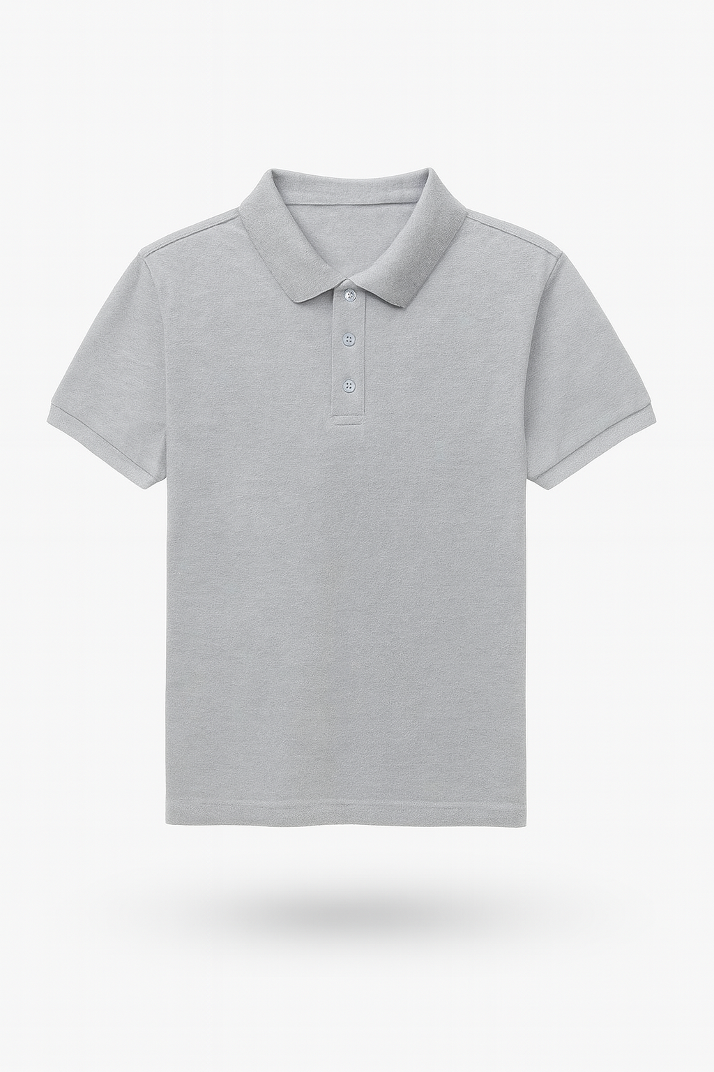 Men's Grey Plain Polo T-Shirt