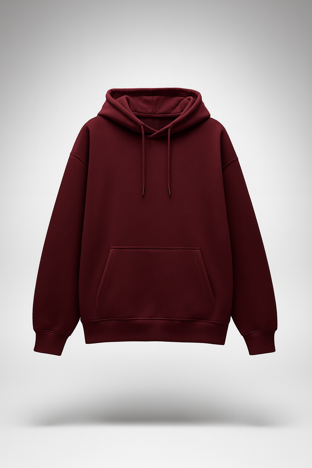 Oversized Cozy Fleece Maroon Unisex Hoodie
