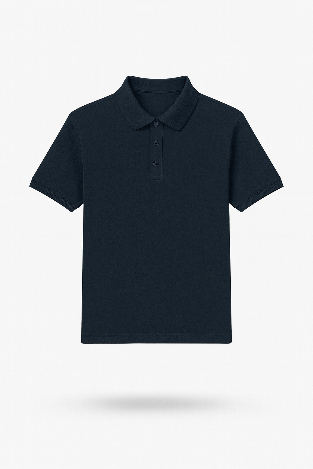 Men's Navy Blue Plain Polo T-Shirt