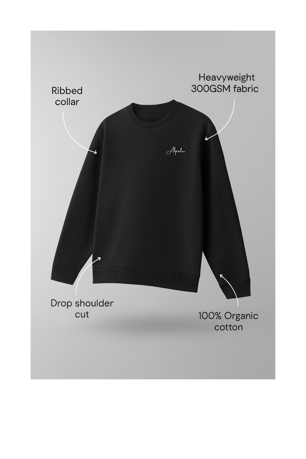 Signature Fine Embroidery Unisex Sweatshirt