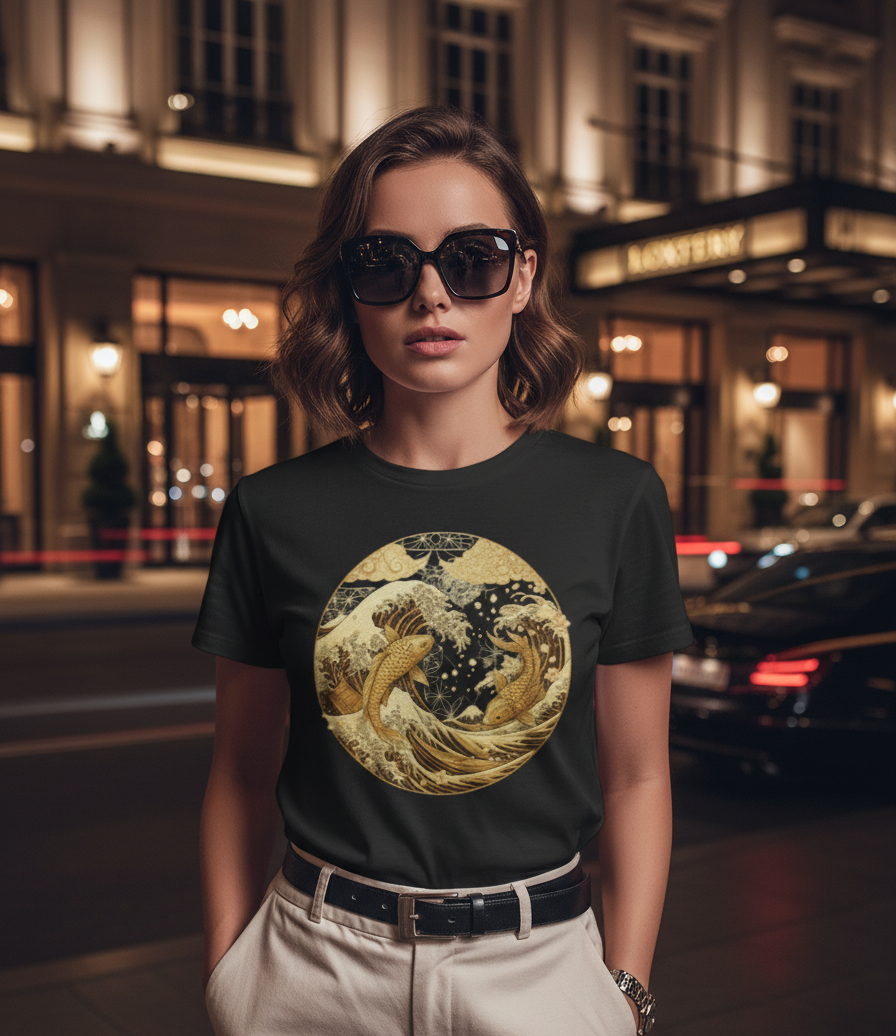 Japanese Hokusai Art Premium Women T-Shirt