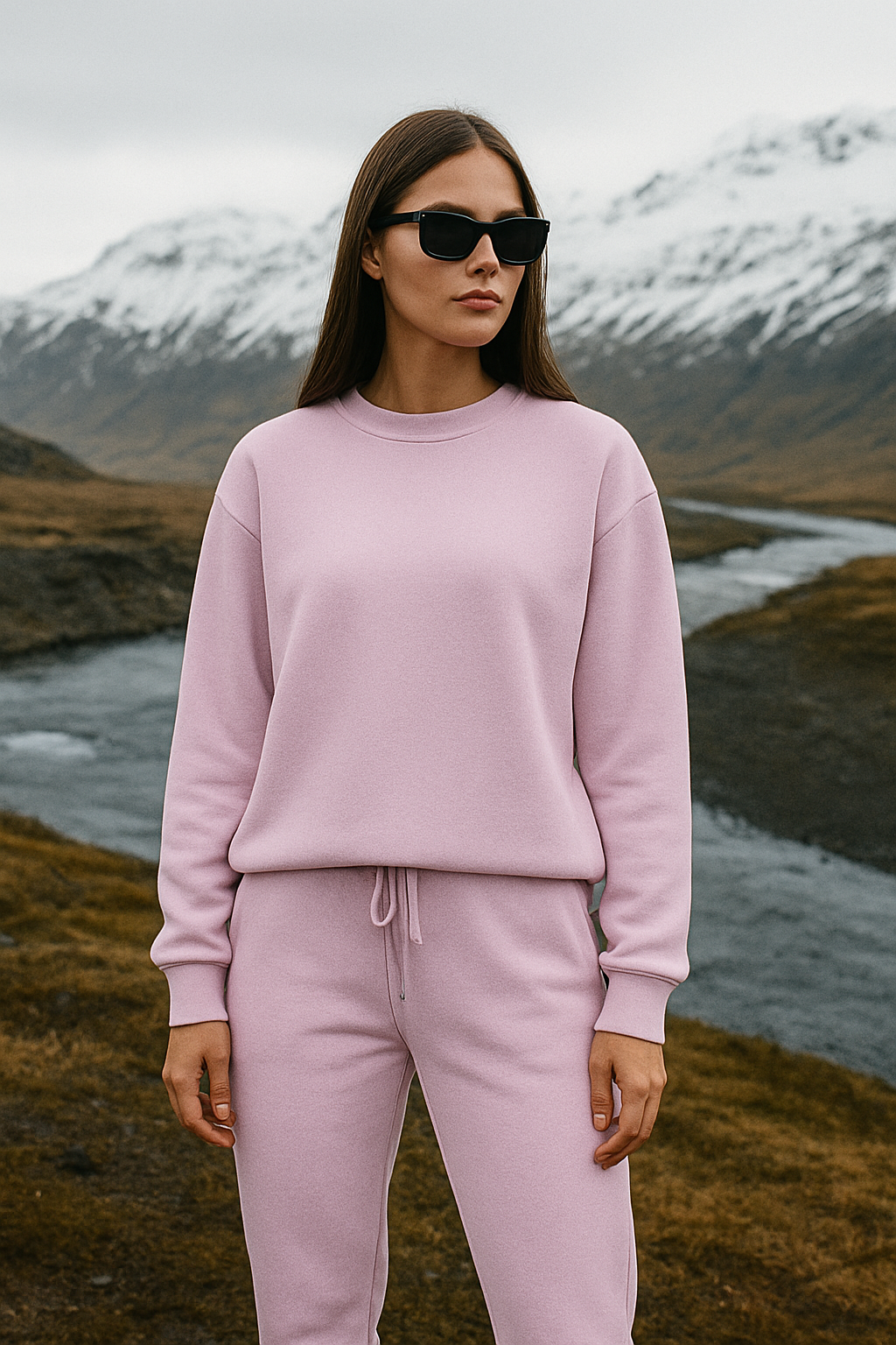 Cozy Fleece Baby Pink Unisex Joggers