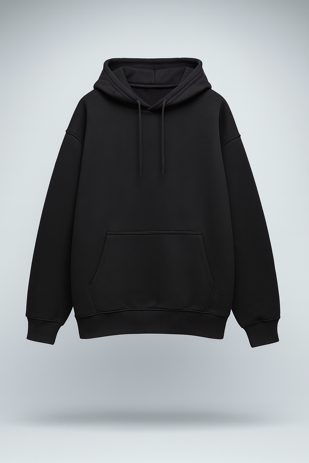 Oversized Cozy Fleece Black Unisex Hoodie