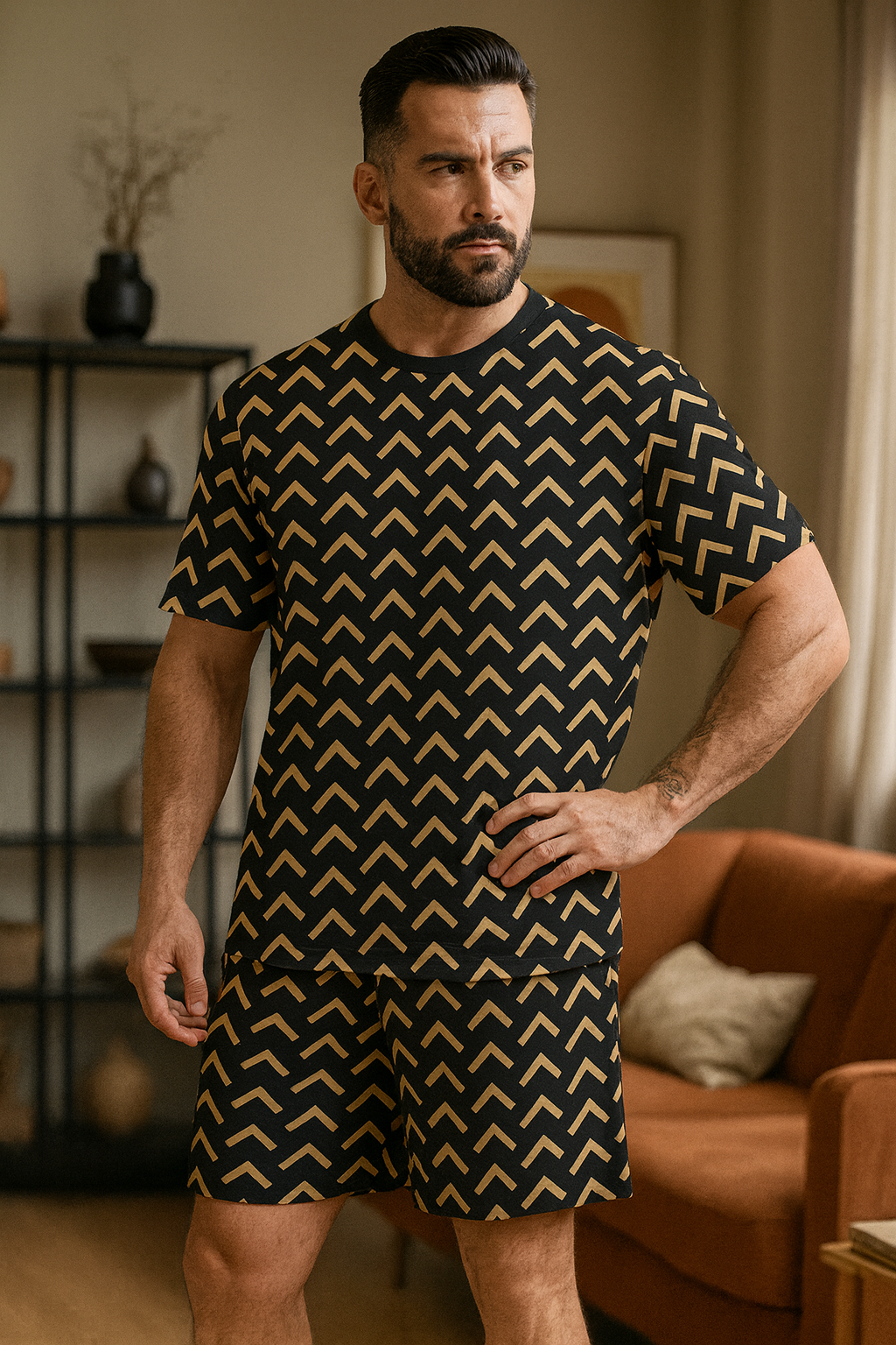 Luxe Chevron Oversized T-shirt