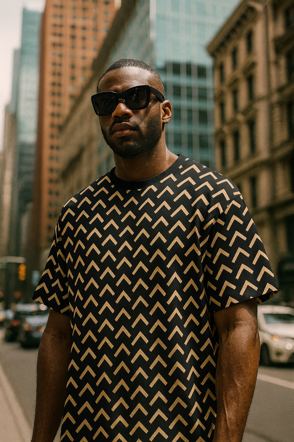 Luxe Chevron Oversized T-shirt