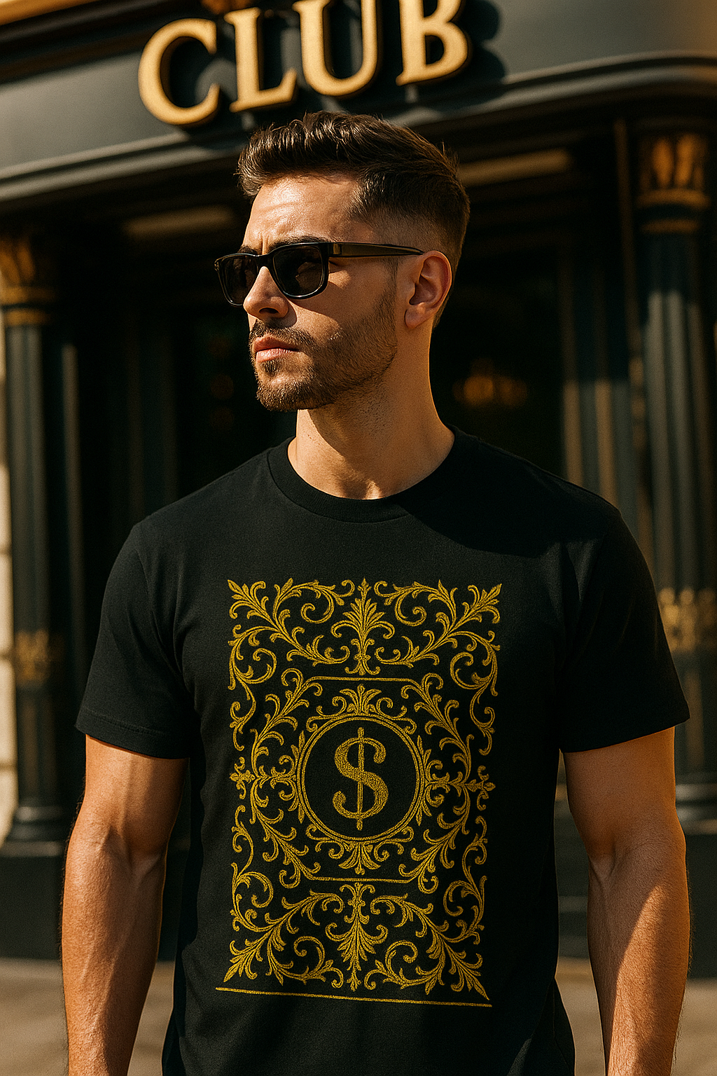 Gold Dollar Sign Premium T-Shirt